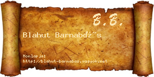 Blahut Barnabás névjegykártya